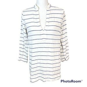 2/$25 J.Crew Blue White Coastal Beach Lightweight Business Casual Cotton XSmall